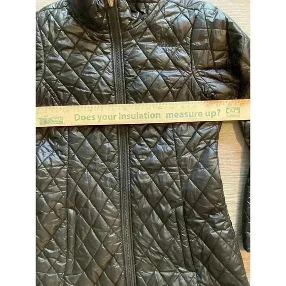 The North Face Quilted Black Mid Length Insulated Puffer Warm Jacket Coat S - Picture 5 of 8